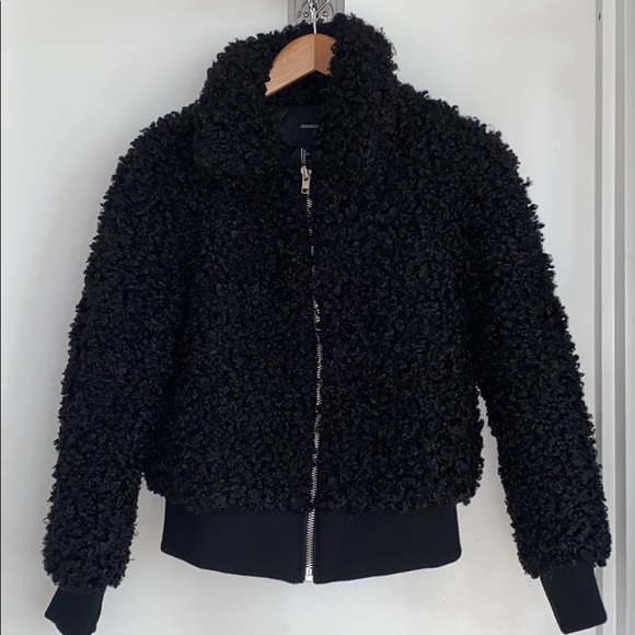 Forever 21 Jackets & Blazers - Black teddy bomber forever 21